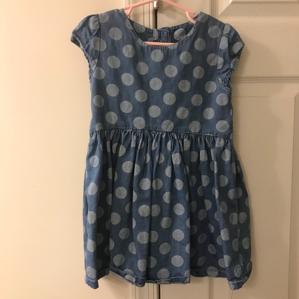 Polka Dot Toddler Denim Dress
